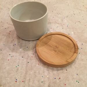 Small Succulent Wooden Tray Porcelain Holder